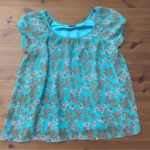 Nicole by Nicole Miller Retro Inspired Floral Top - Size 14